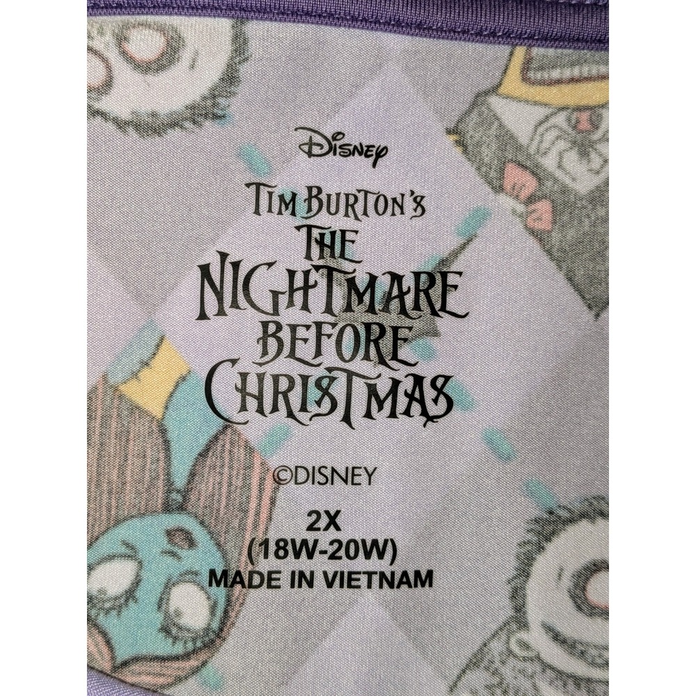 Disney Nightmare Before Christmas Lavender Argyle Pajama‎ Shorts Set 2X NWT - Picture 5 of 11